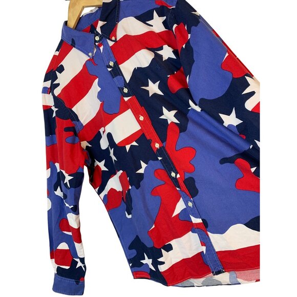 Ralph Lauren Mens Camo Patriotic Long Sleeve Button-Down Shirt XL RAA10426 - Picture 2 of 11